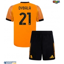 Otroški Nogometni dresi AS Roma Paulo Dybala #21 Gostujoči 2025-26 Kratek Rokav (+ Kratke hlače)
